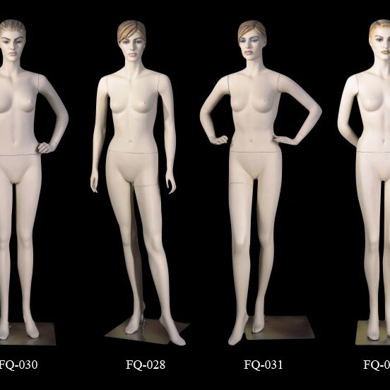 female mannequins sculpted hair in details