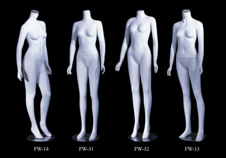 headless female mannequins in details