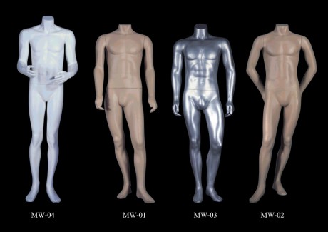 3D model 3 piece headless Fitting Male Fashion Mannequin set VR