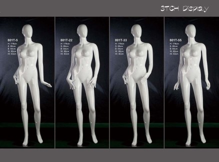 Plastic female mannequins