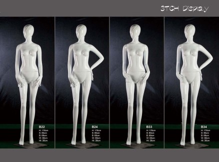 Female plastic mannequins group 9