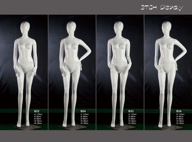 Female plastic mannequins group 9