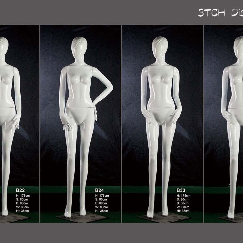 Female plastic mannequins group 9