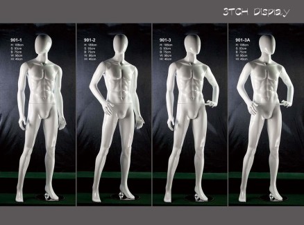 Plastic male mannequins