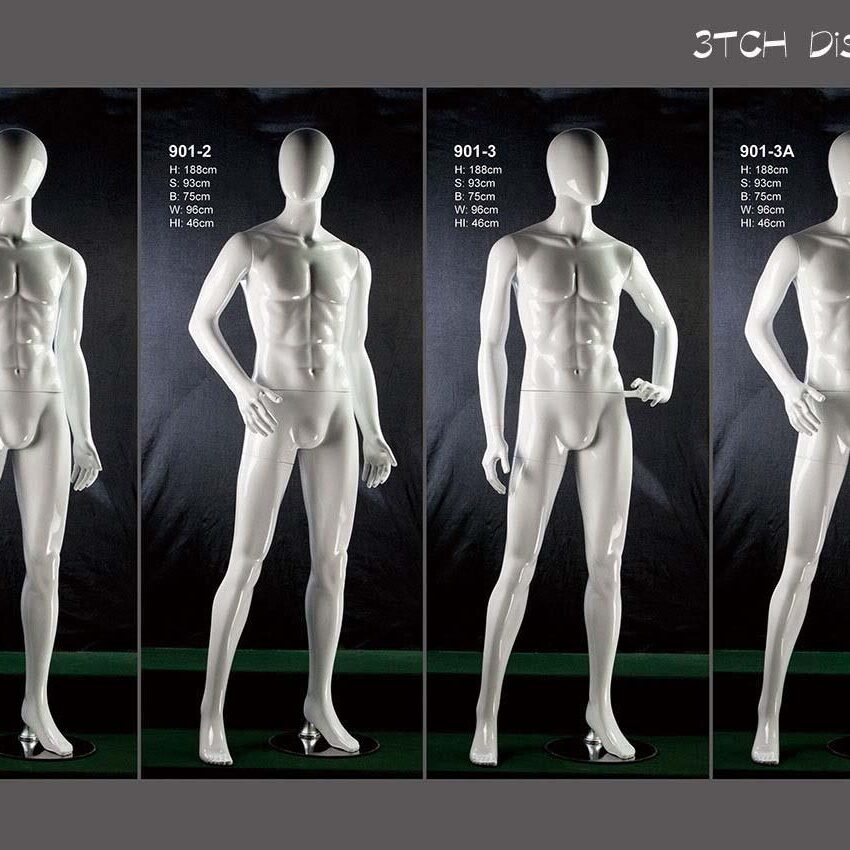 Plastic male mannequins