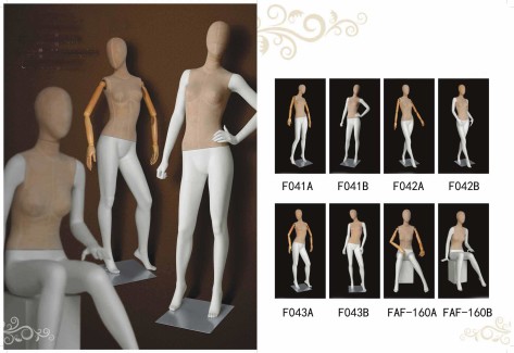 Fabric covered female mannequins
