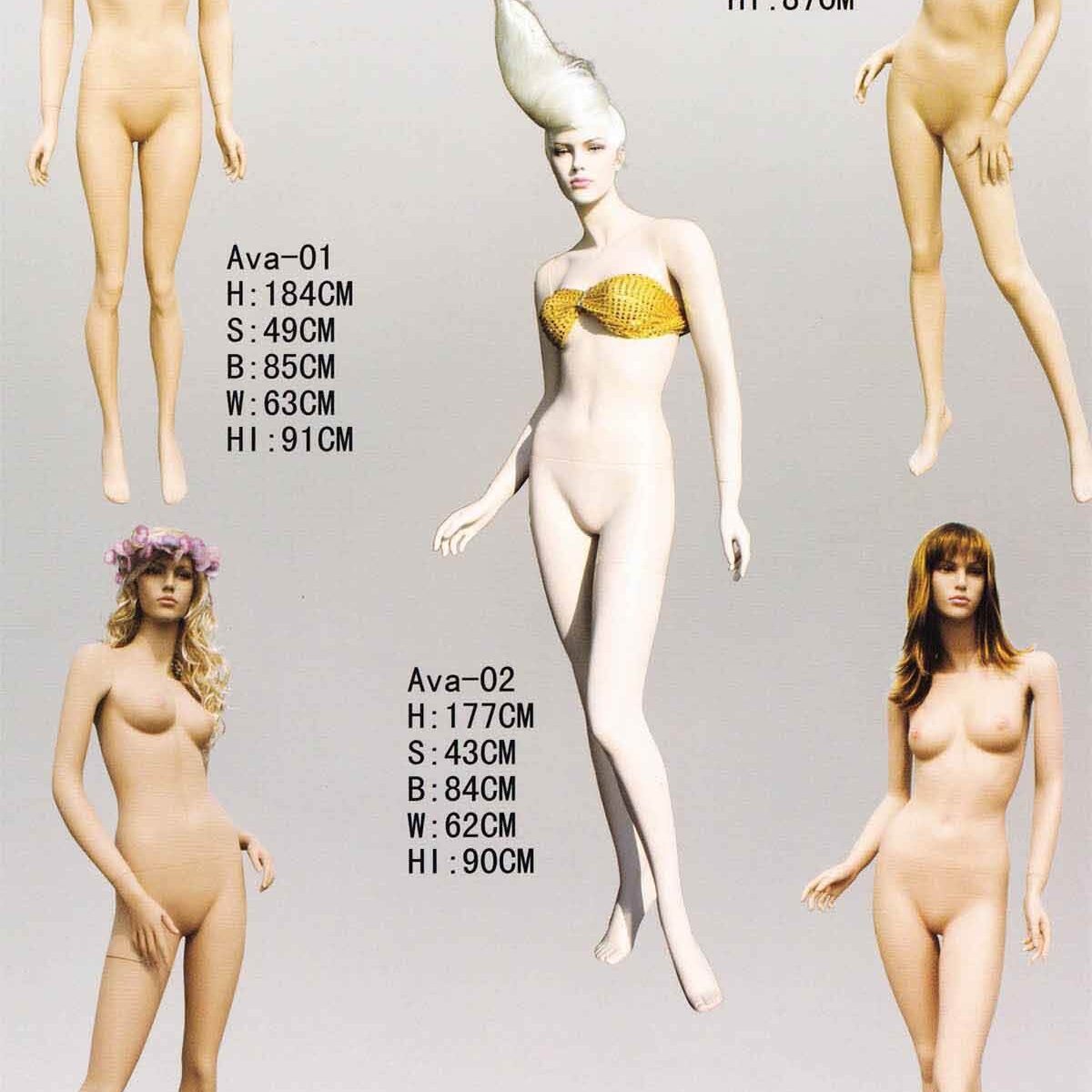 Realistic fashion female mannequins