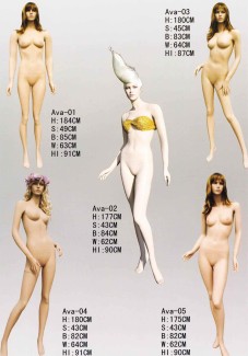 Realistic fashion female mannequins